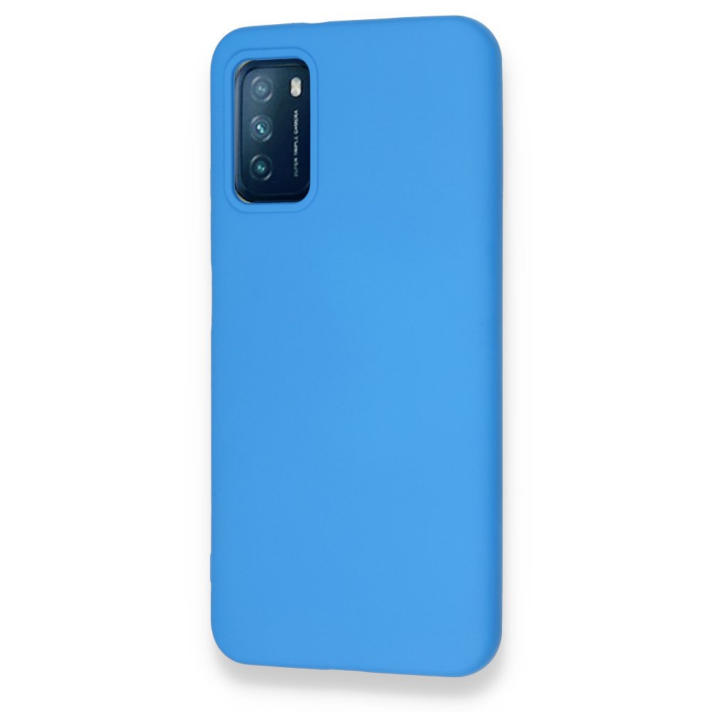 Newface Xiaomi Pocophone M3 Kılıf Nano içi Kadife  Silikon - Mavi