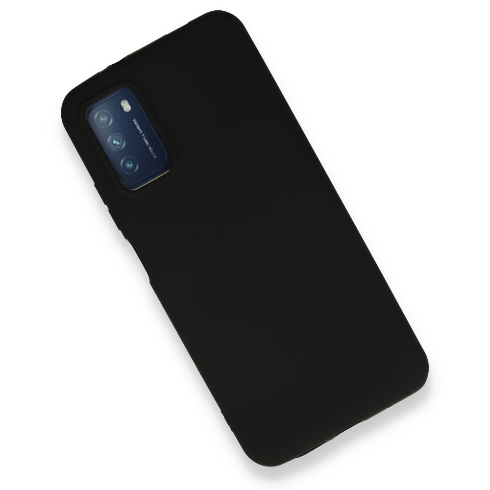 Newface Xiaomi Pocophone M3 Kılıf Nano içi Kadife Silikon - Siyah