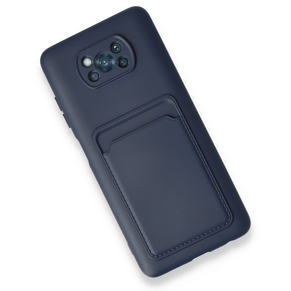 Newface Xiaomi Pocophone X3 Pro Kılıf Kelvin Kartvizitli Silikon - Lacivert