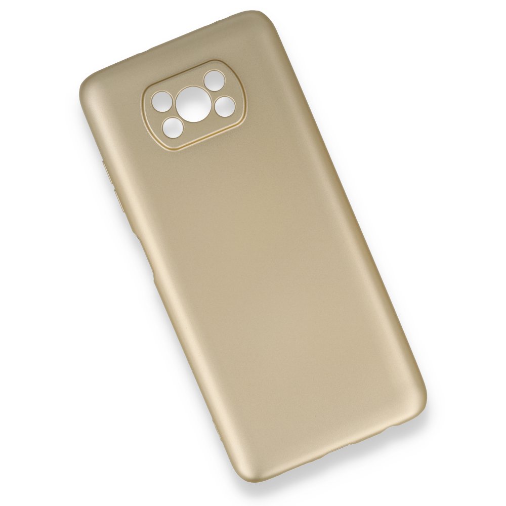 Newface Xiaomi Pocophone X3 Kılıf First Silikon - Gold