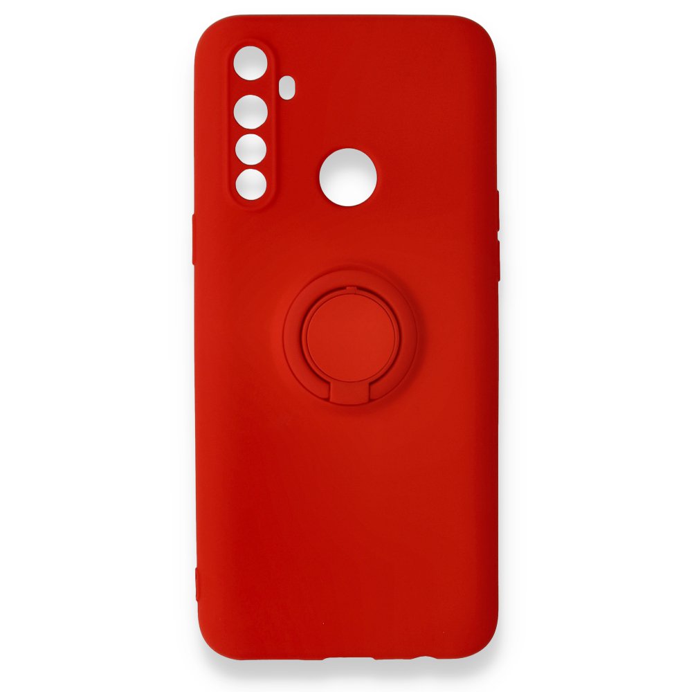 Newface Realme C3 Kılıf Viktor Yüzüklü Silikon - Kırmızı