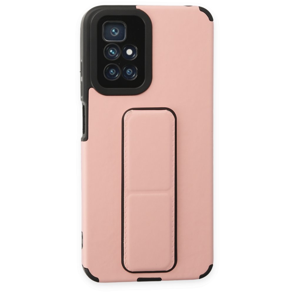 Newface Xiaomi Redmi 10 2022 Kılıf Mega Standlı Silikon - Pudra