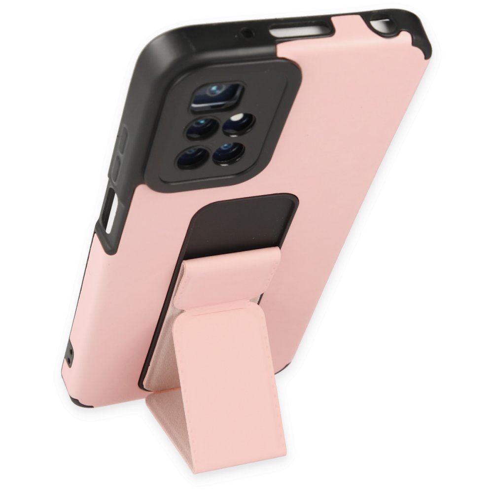 Newface Xiaomi Redmi 10 2022 Kılıf Mega Standlı Silikon - Pudra