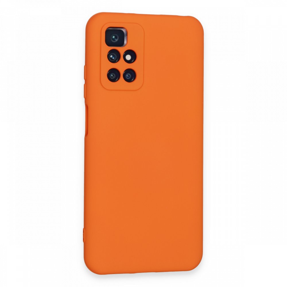 Newface Xiaomi Redmi 10 2022 Kılıf Nano içi Kadife Silikon - Turuncu