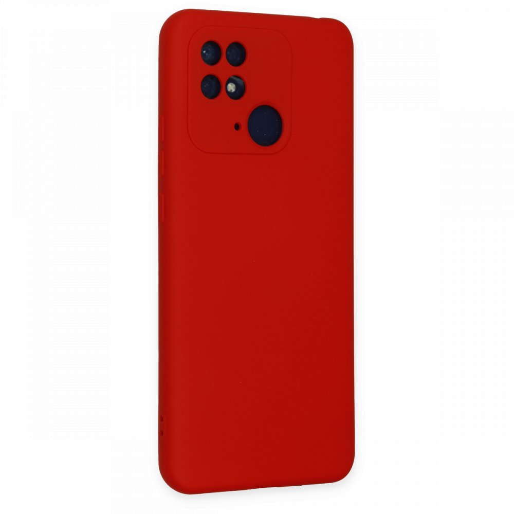 Newface Xiaomi Redmi 10C Kılıf Nano içi Kadife Silikon - Kırmızı