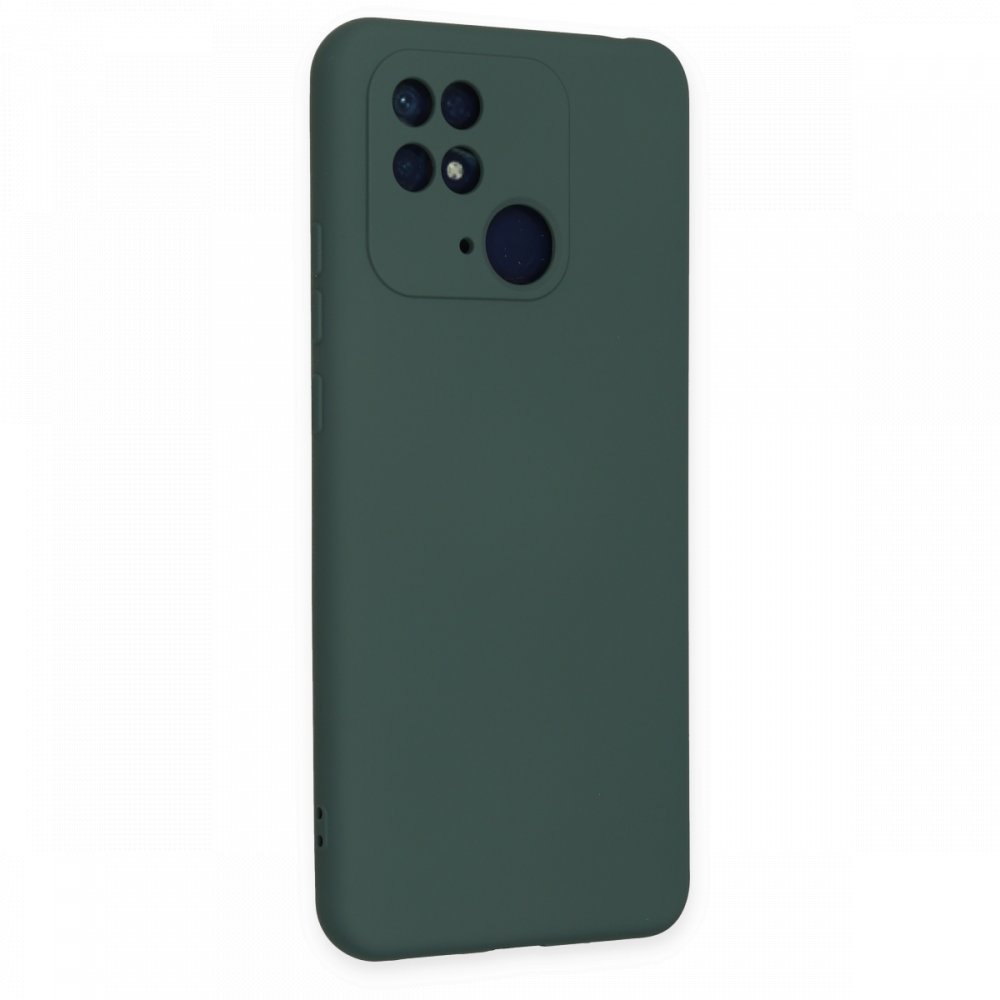 Newface Xiaomi Poco C40 Kılıf Nano içi Kadife Silikon - Koyu Yeşil