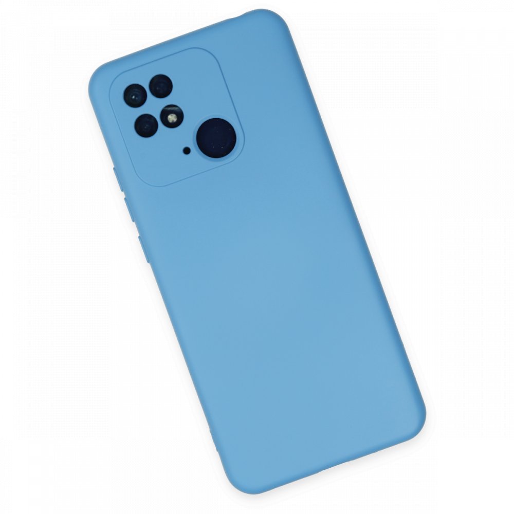 Newface Xiaomi Poco C40 Kılıf Nano içi Kadife Silikon - Mavi