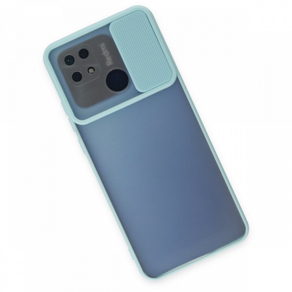 Newface Xiaomi Poco C40 Kılıf Palm Buzlu Kamera Sürgülü Silikon - Turkuaz