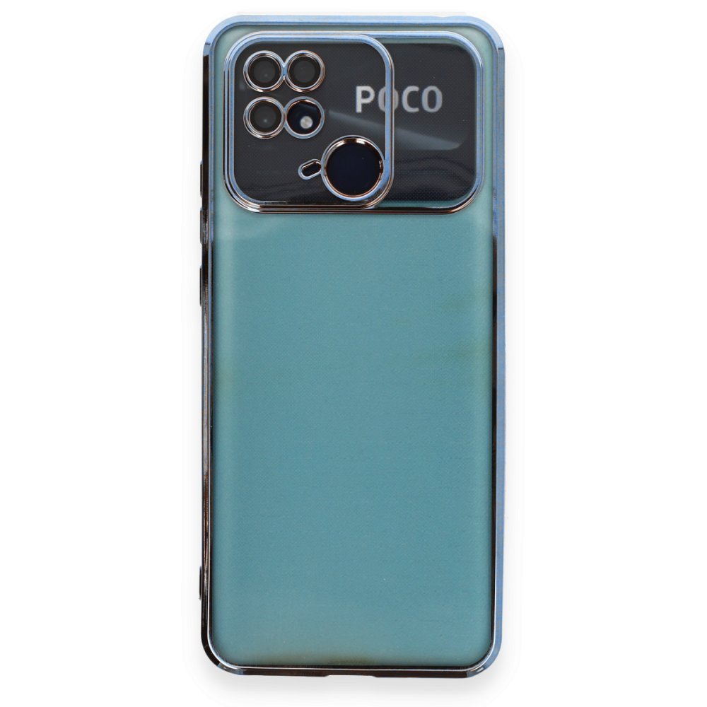 Newface Xiaomi Redmi 10C Kılıf Razer Lensli Silikon - Açık Mavi