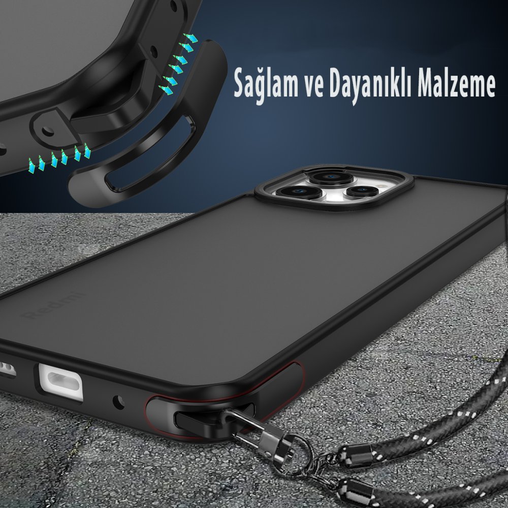Newface Xiaomi Redmi 12 Kılıf Elegant Kapak - Lacivert