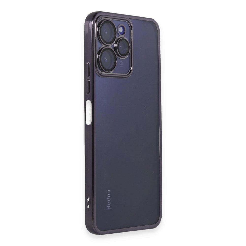 Newface Xiaomi Redmi 12 Kılıf Razer Lensli Silikon - Mor