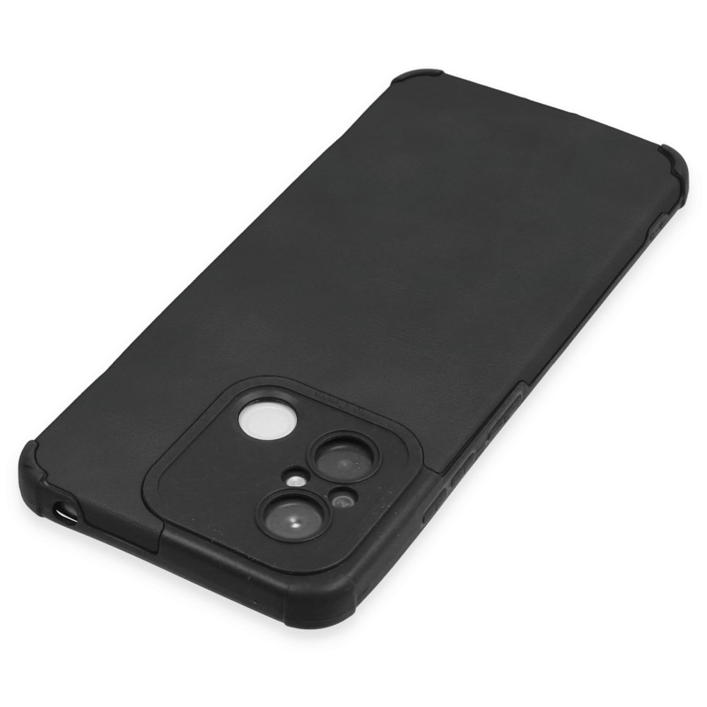 Newface Xiaomi Redmi 12C Kılıf Loop Deri Silikon - Siyah