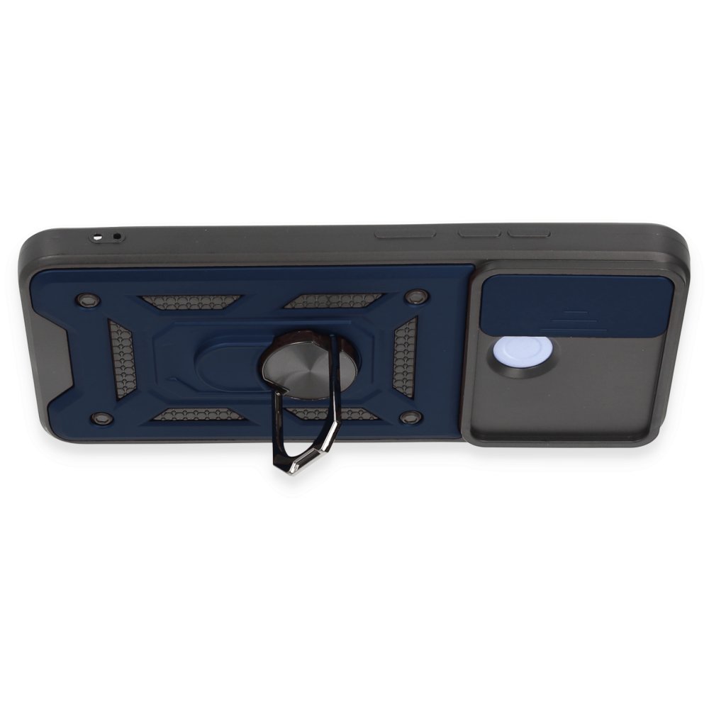 Newface Xiaomi Redmi 12C Kılıf Pars Lens Yüzüklü Silikon - Lacivert