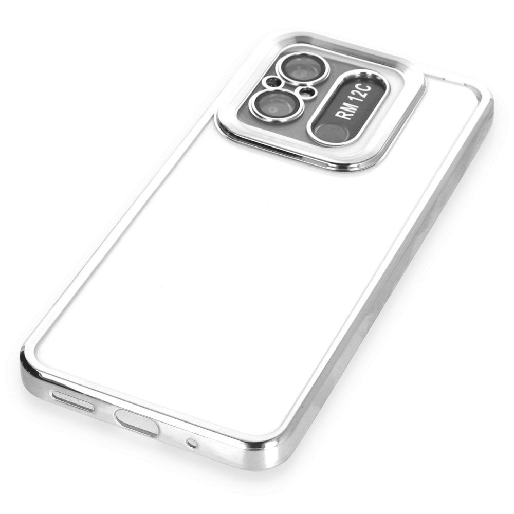 Newface Xiaomi Redmi 12C Kılıf Slot Silikon - Gümüş