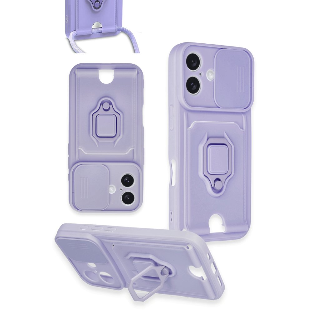 Newface Xiaomi Redmi 13 4G Kılıf Zuma Kartvizitli Yüzüklü Silikon - Kırmızı