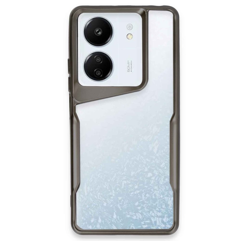 Newface Xiaomi Redmi 13C Kılıf Boyi Silikon Kapak - Titan Gri