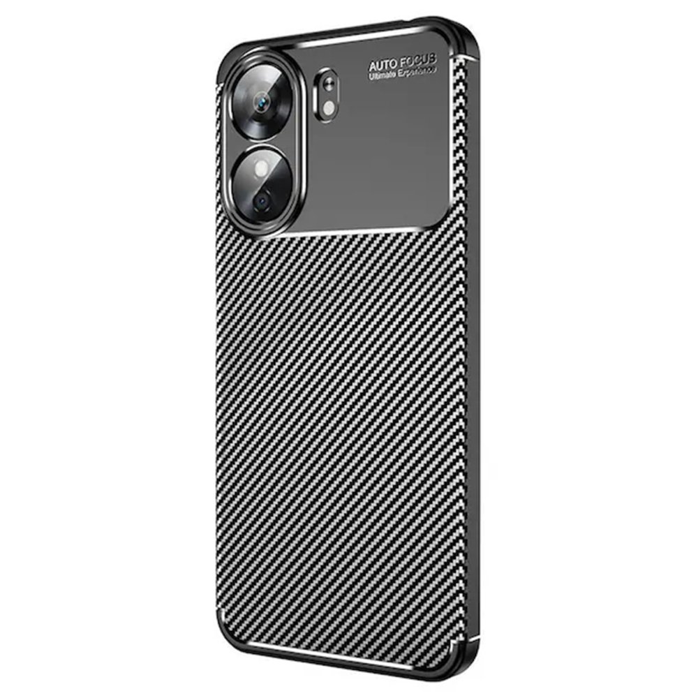 Newface Xiaomi Poco C65 Kılıf Auto Focus Karbon Kapak - Siyah