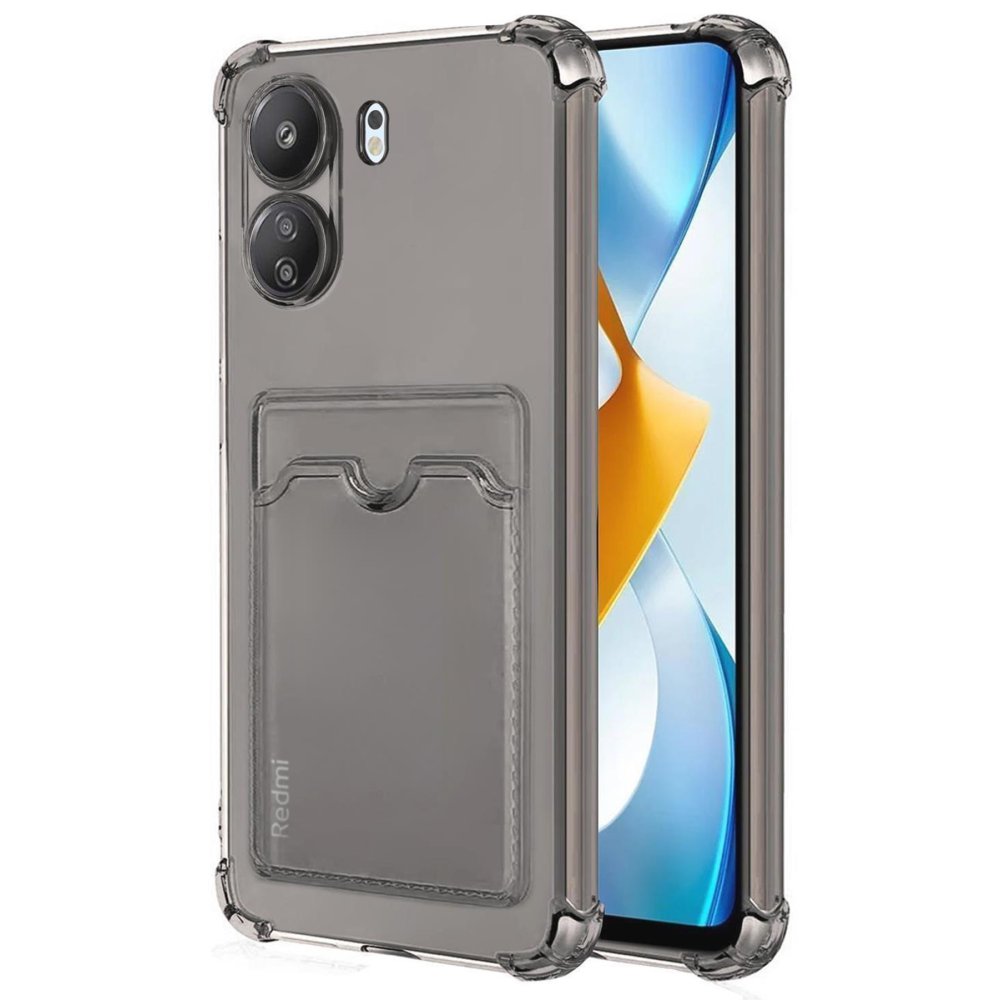 Newface Xiaomi Poco C65 Kılıf Kart Şeffaf Silikon - Şeffaf