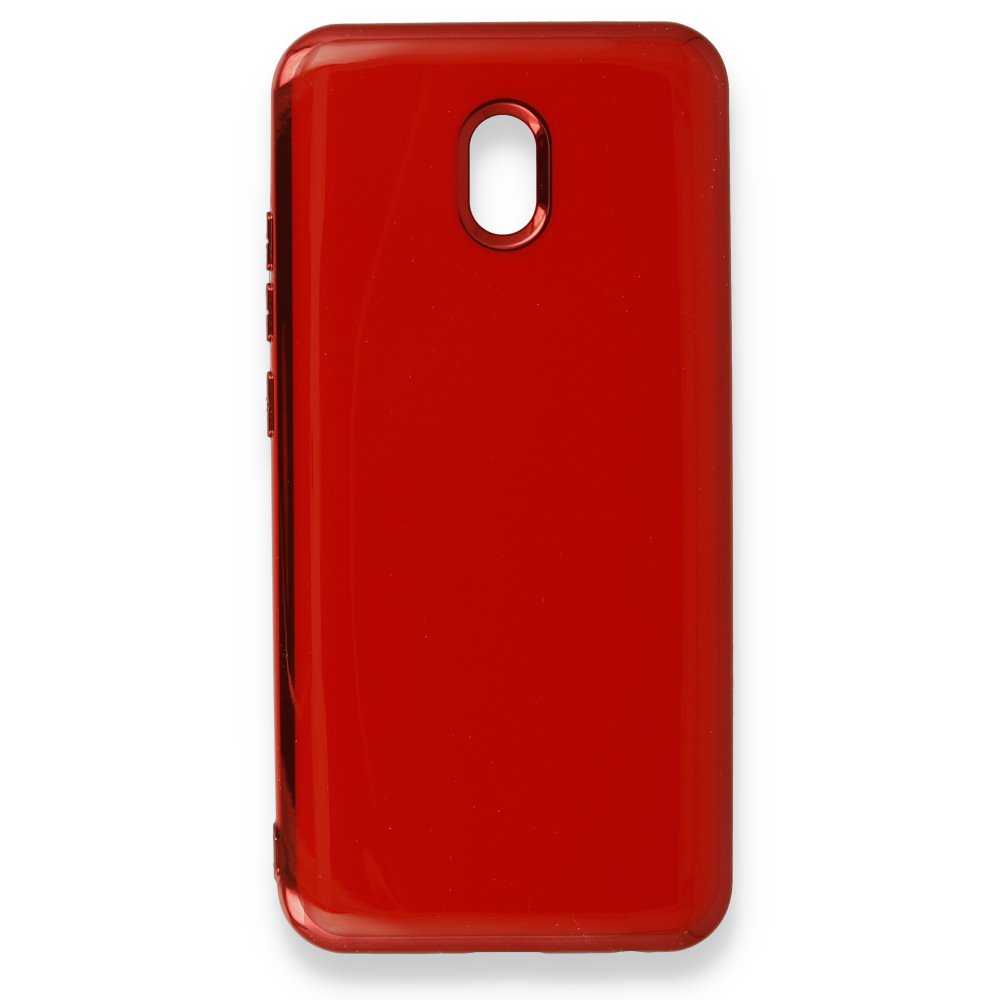 Newface Xiaomi Redmi 8A Kılıf İkon Silikon - Kırmızı