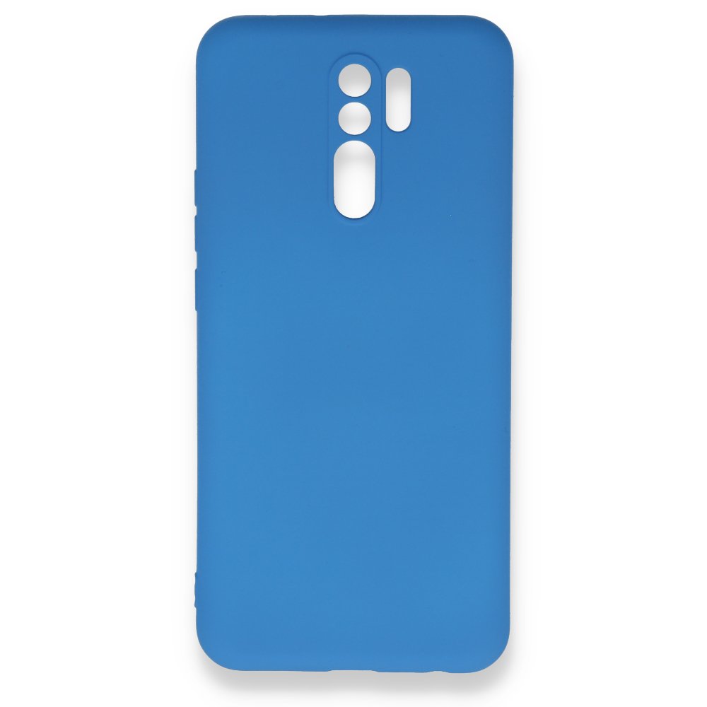 Newface Xiaomi Redmi 9 Kılıf Nano içi Kadife Silikon - Mavi