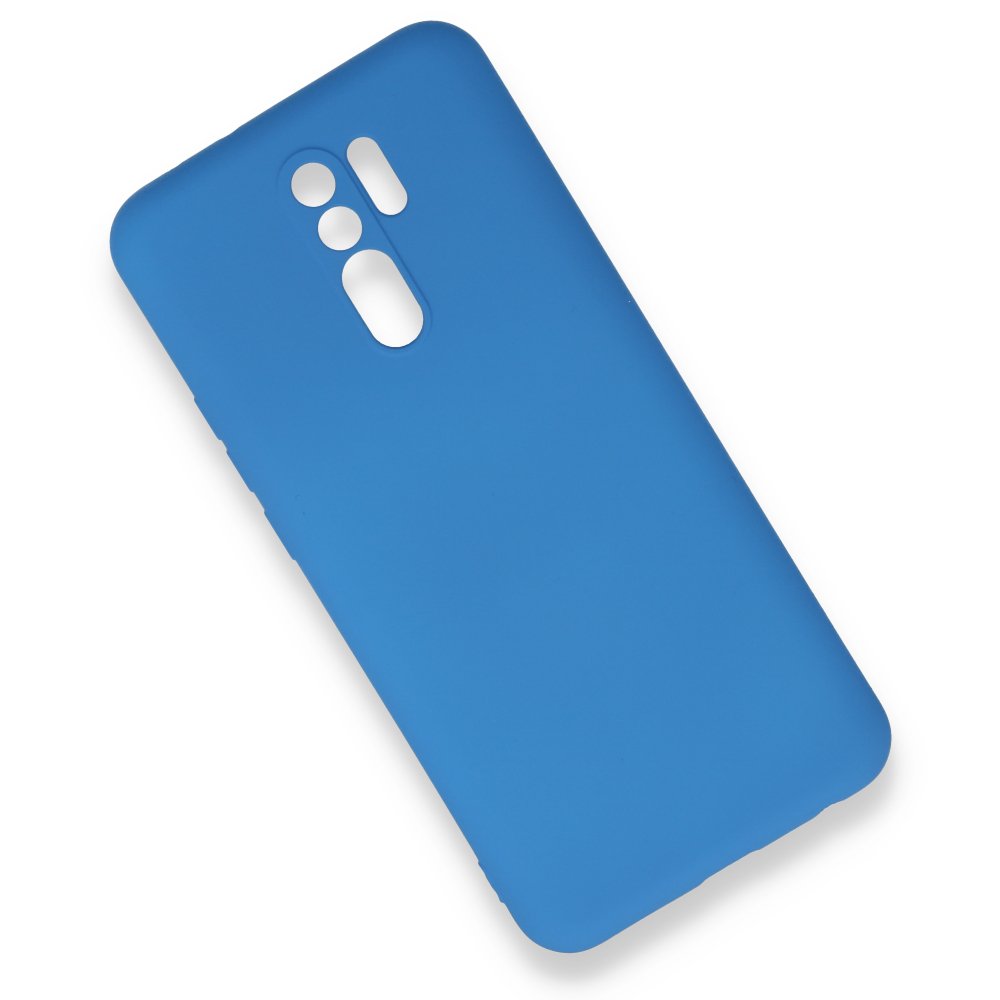 Newface Xiaomi Redmi 9 Kılıf Nano içi Kadife Silikon - Mavi