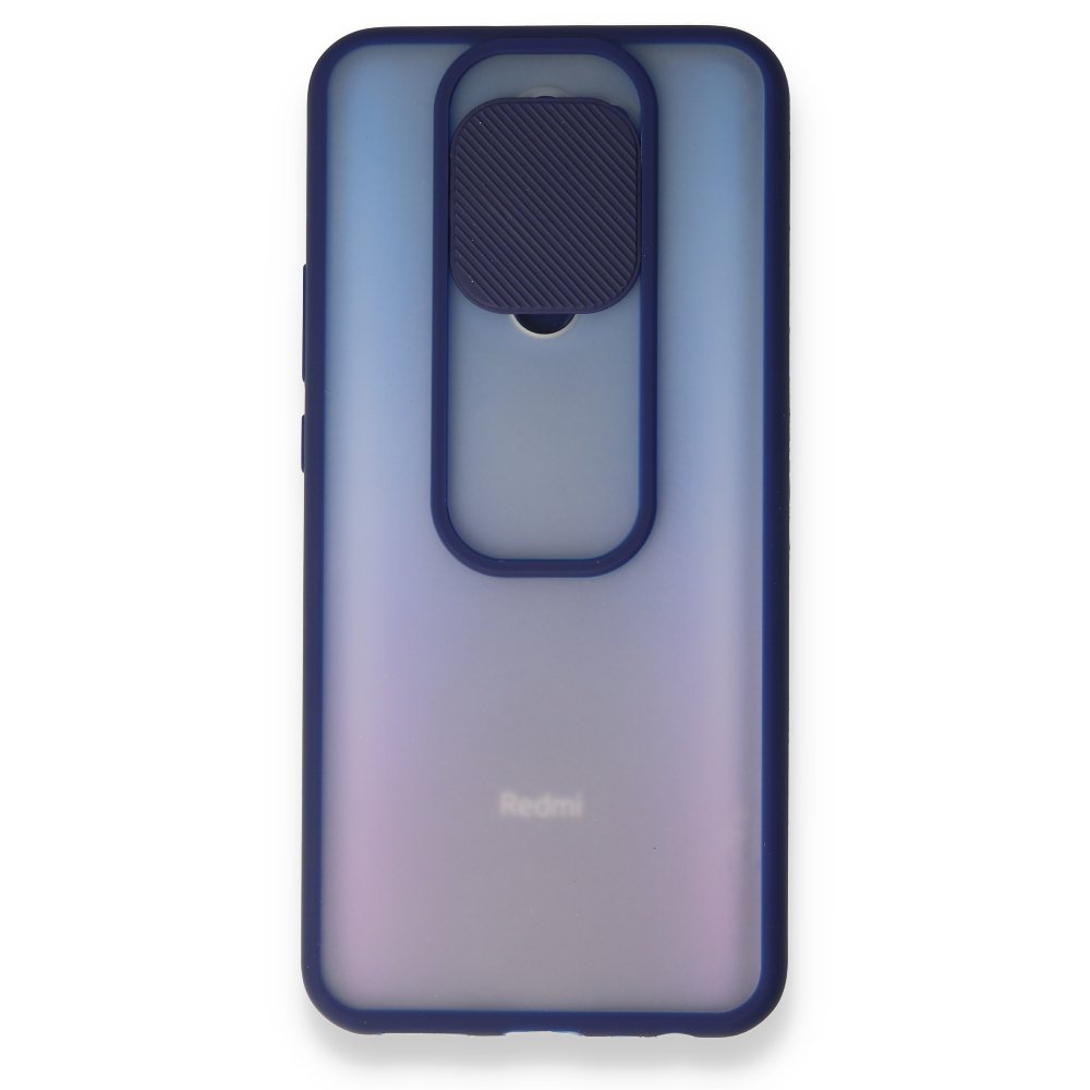 Newface Xiaomi Redmi 9 Kılıf Palm Buzlu Kamera Sürgülü Silikon - Lacivert