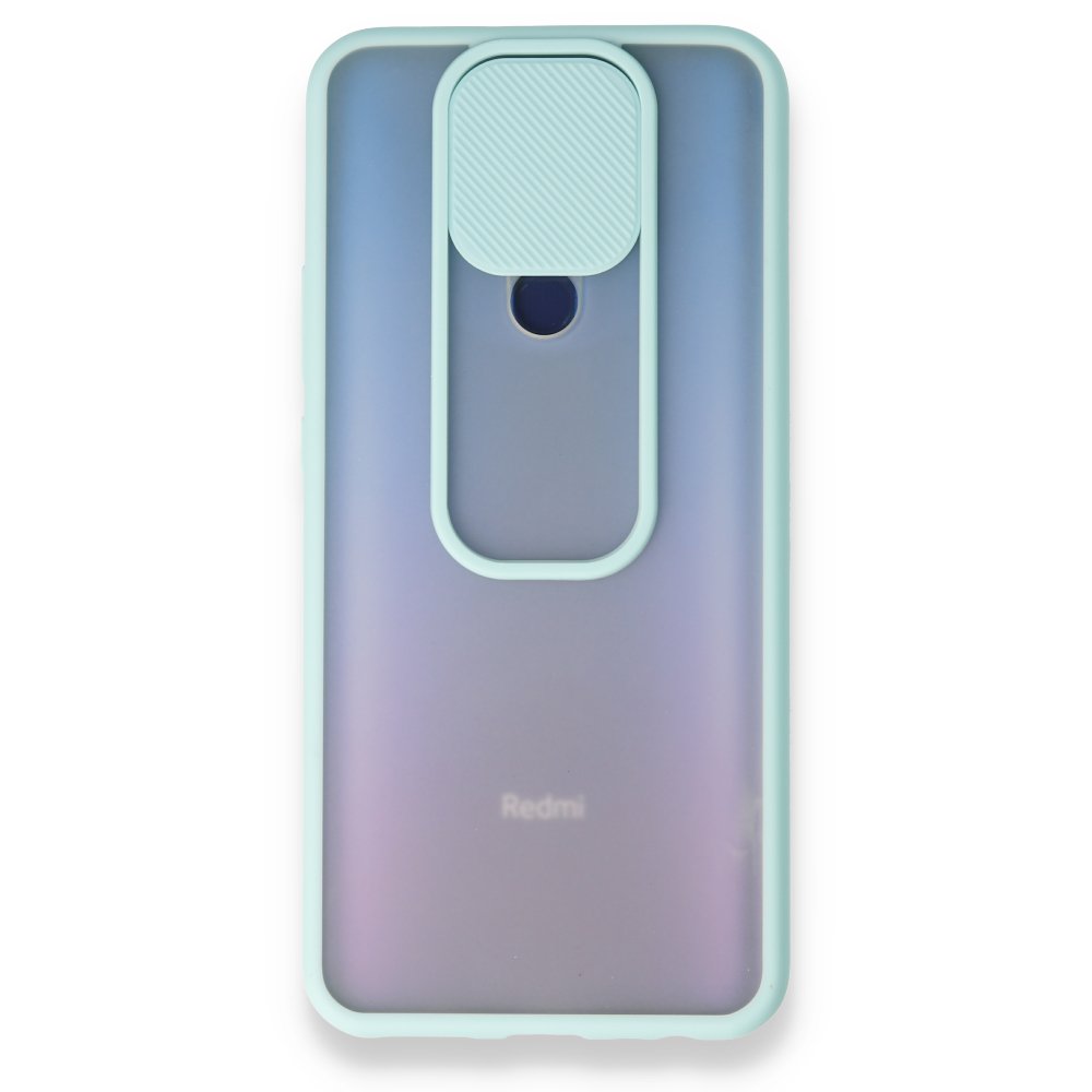 Newface Xiaomi Redmi 9 Kılıf Palm Buzlu Kamera Sürgülü Silikon - Turkuaz