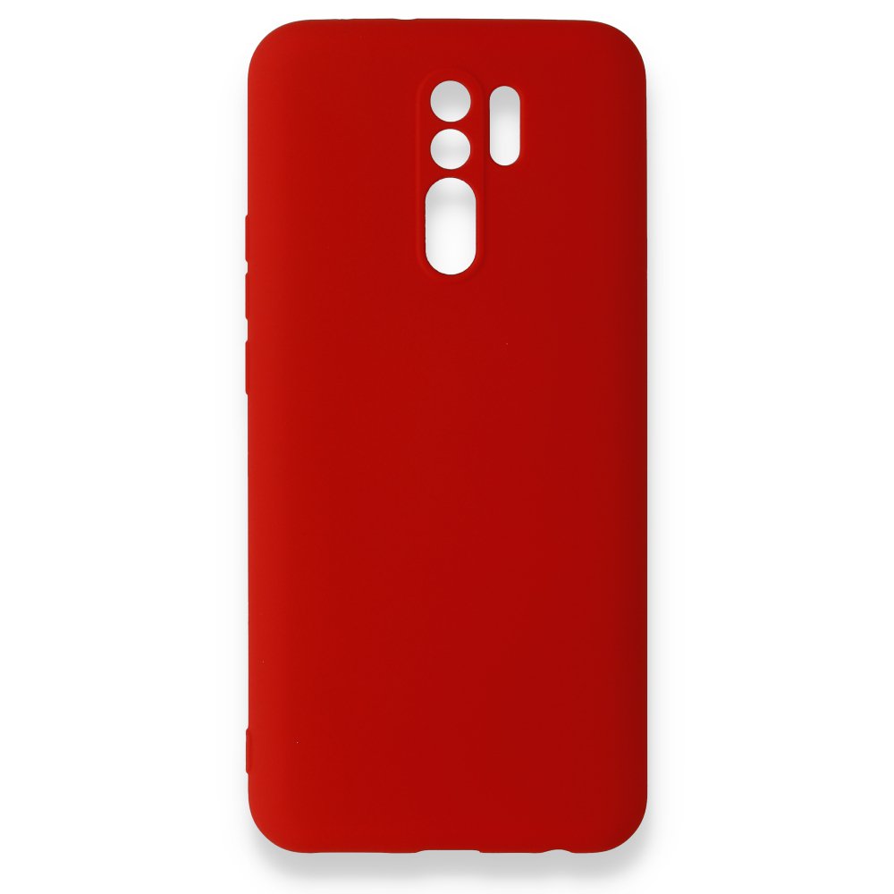 Newface Xiaomi Redmi 9 Kılıf Nano içi Kadife Silikon - Kırmızı
