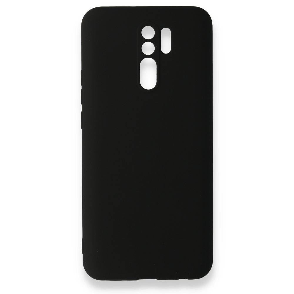 Newface Xiaomi Redmi 9 Kılıf Nano içi Kadife Silikon - Siyah