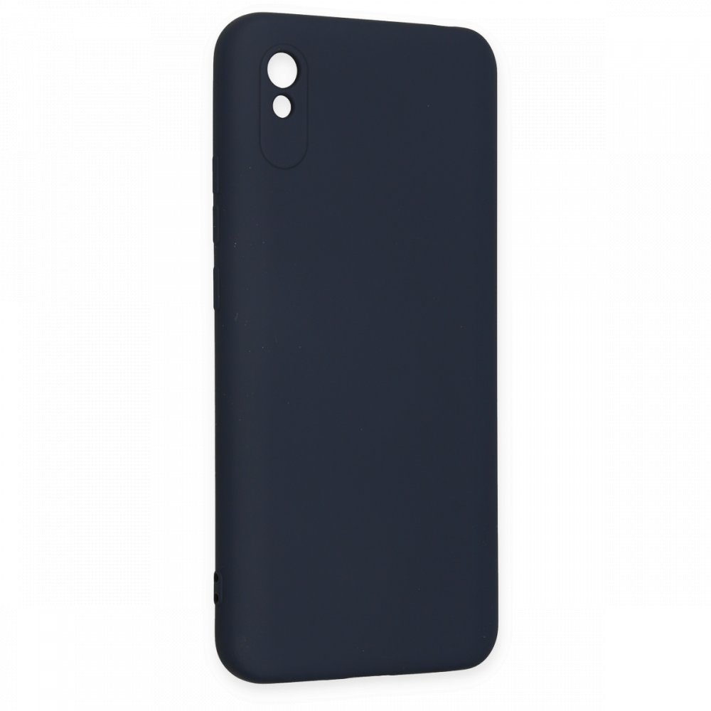 Newface Xiaomi Redmi 9A Kılıf Nano içi Kadife Silikon - Lacivert