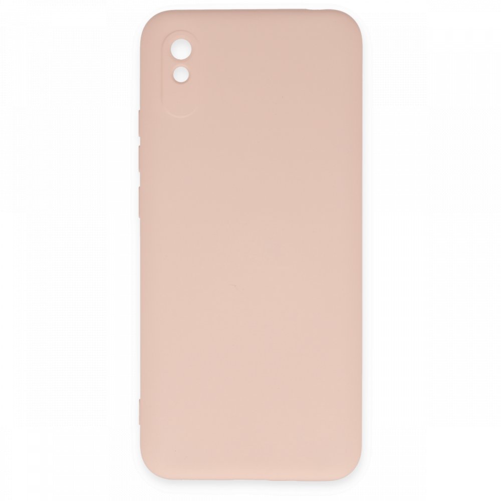 Newface Xiaomi Redmi 9A Kılıf Nano içi Kadife Silikon - Pudra