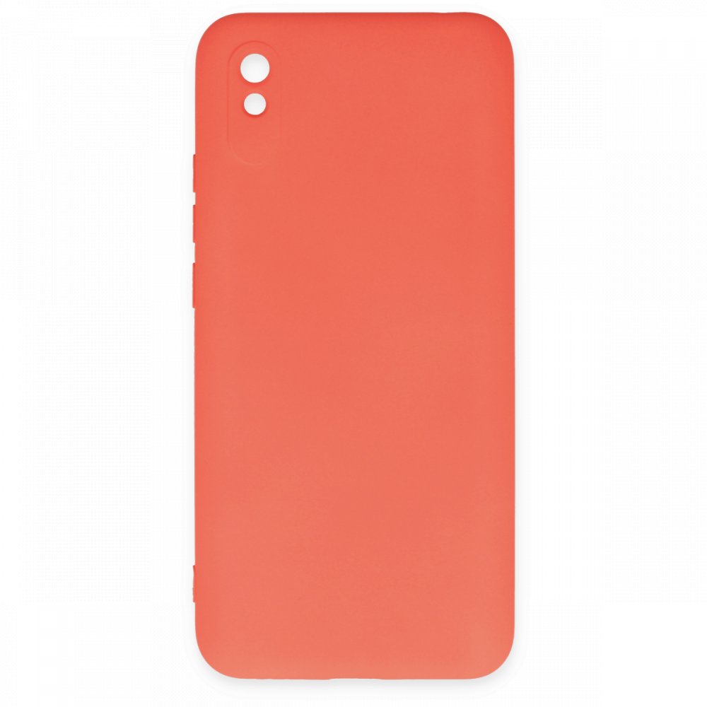 Newface Xiaomi Redmi 9A Kılıf Nano içi Kadife Silikon - Turuncu