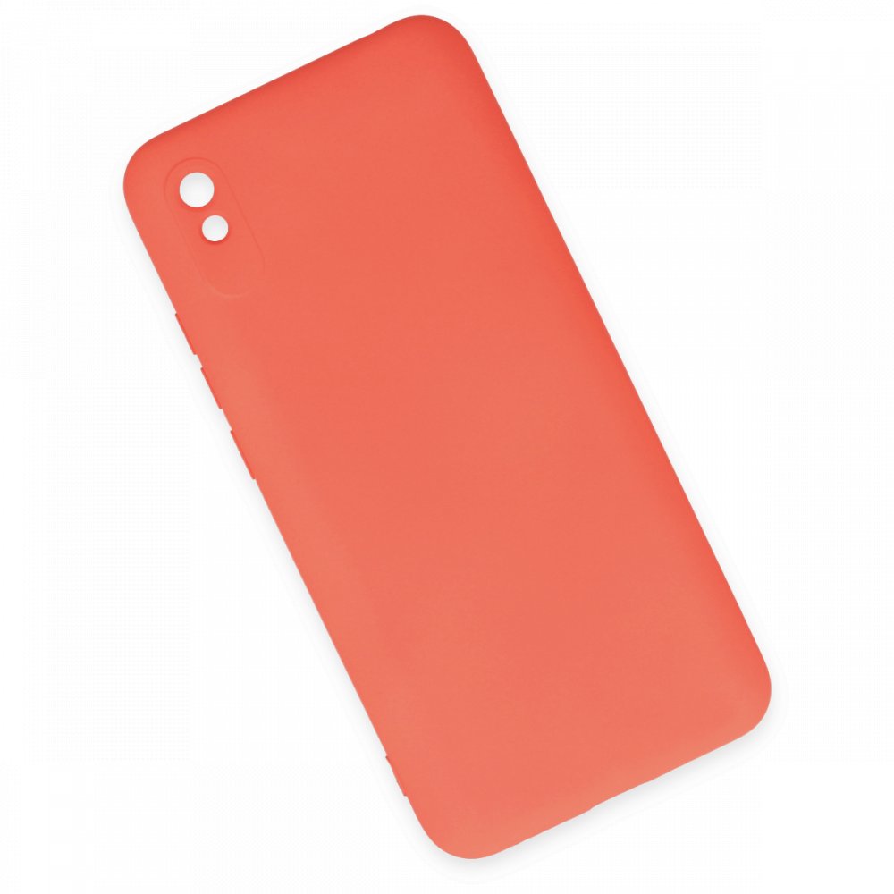 Newface Xiaomi Redmi 9A Kılıf Nano içi Kadife  Silikon - Turuncu