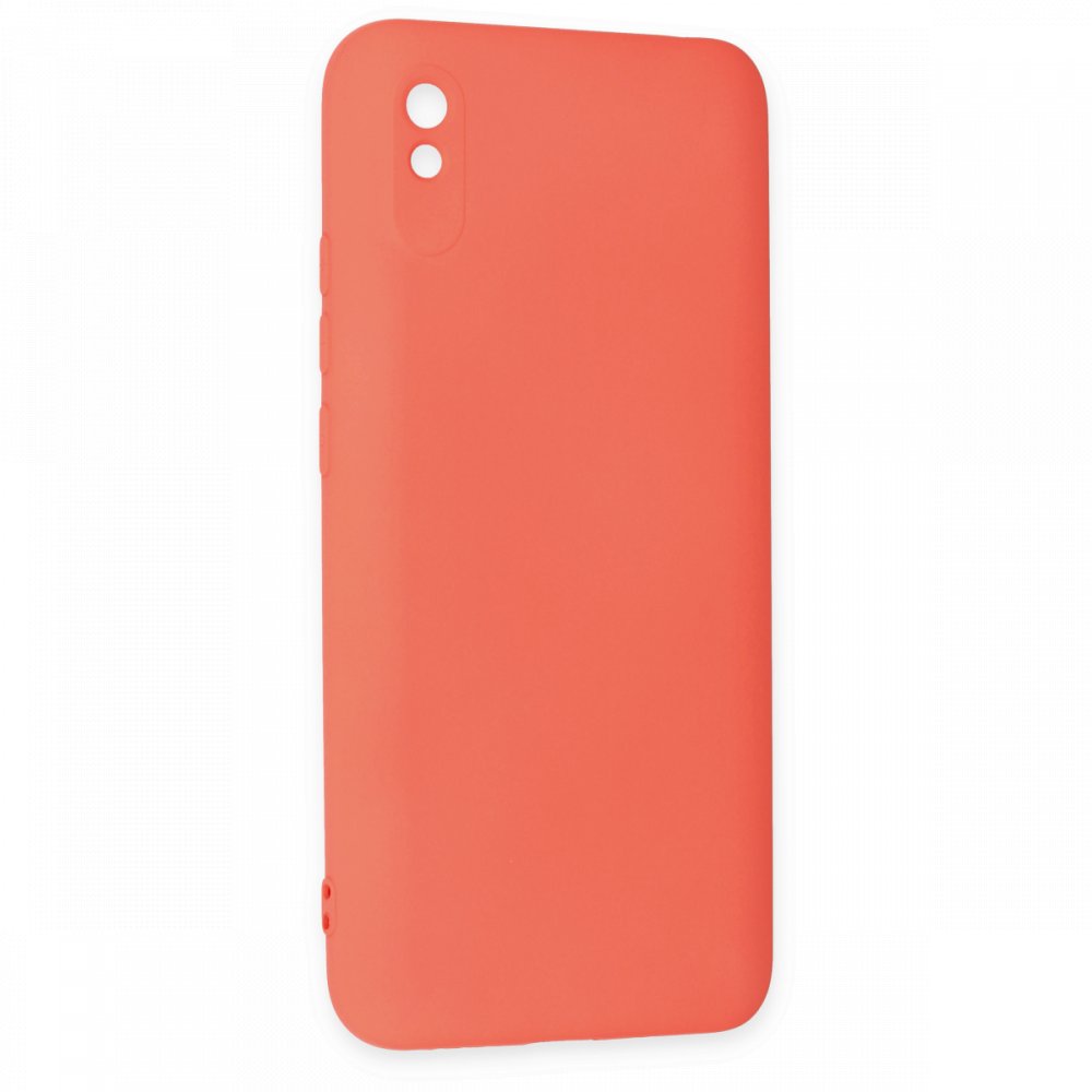 Newface Xiaomi Redmi 9A Kılıf Nano içi Kadife Silikon - Turuncu