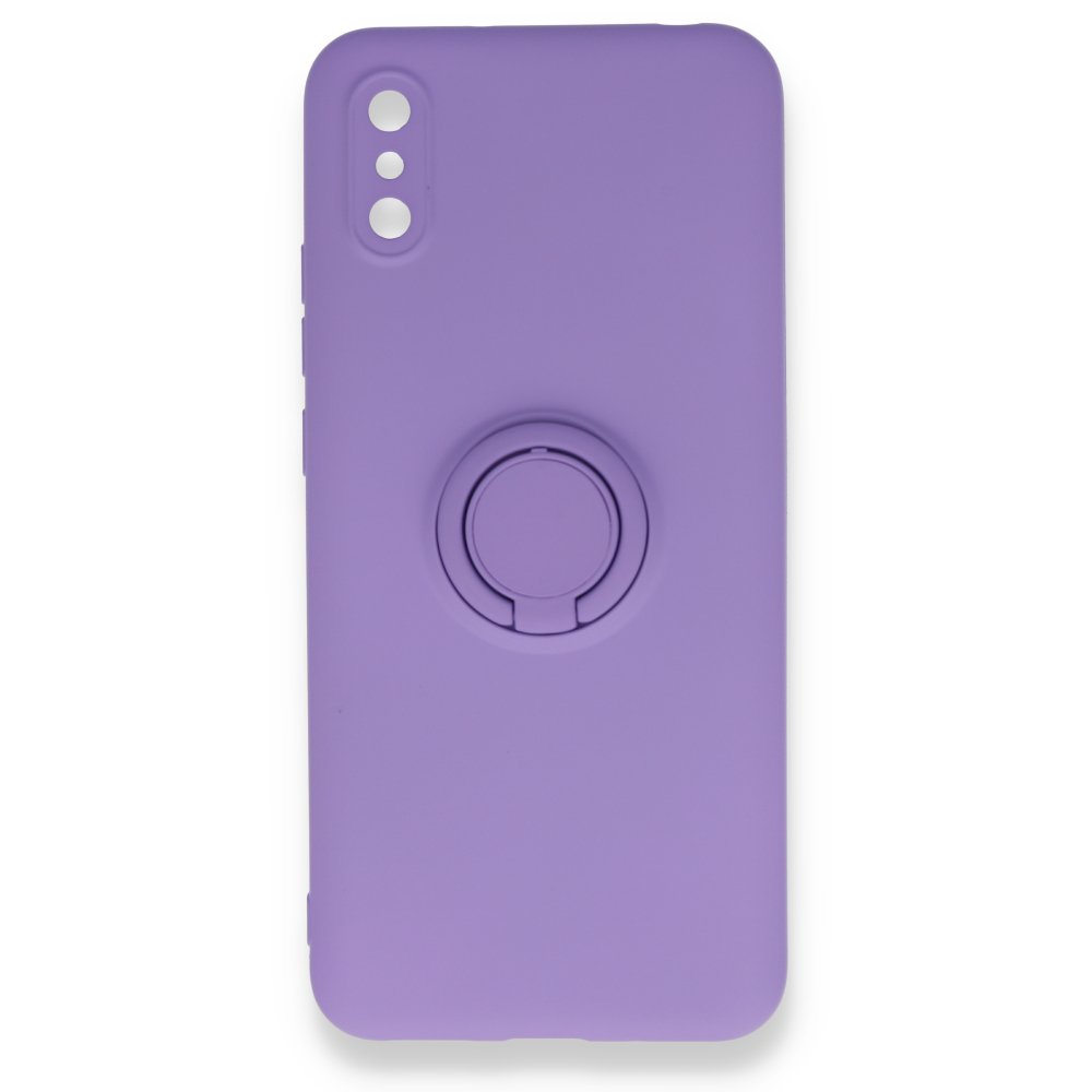 Newface Xiaomi Redmi 9A Kılıf Viktor Yüzüklü Silikon - Mor