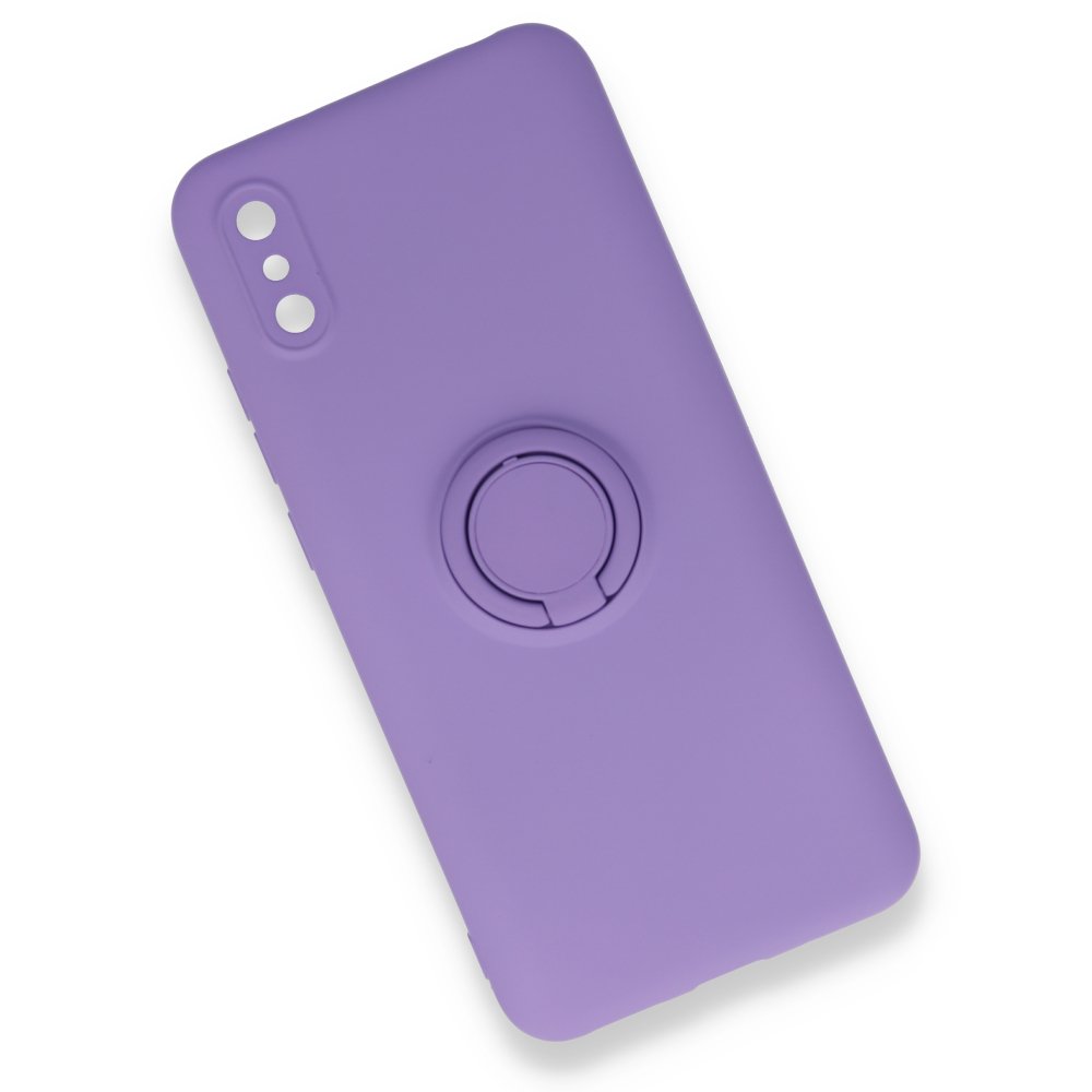 Newface Xiaomi Redmi 9A Kılıf Viktor Yüzüklü Silikon - Mor