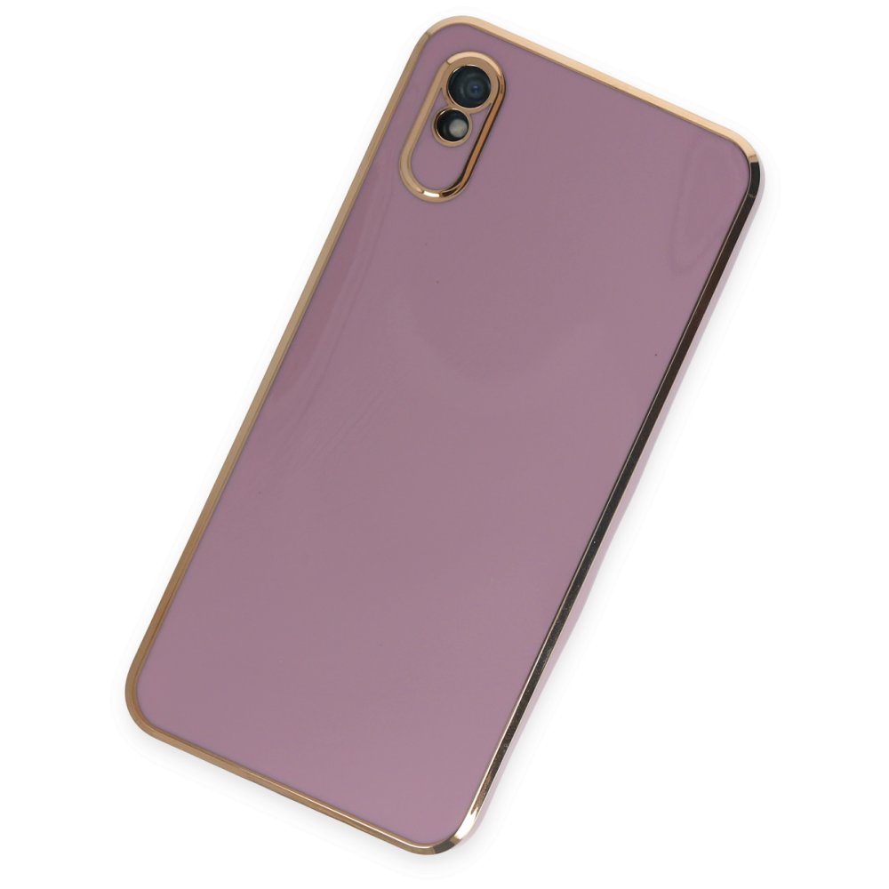 Newface Xiaomi Redmi 9A Kılıf Volet Silikon - Mor
