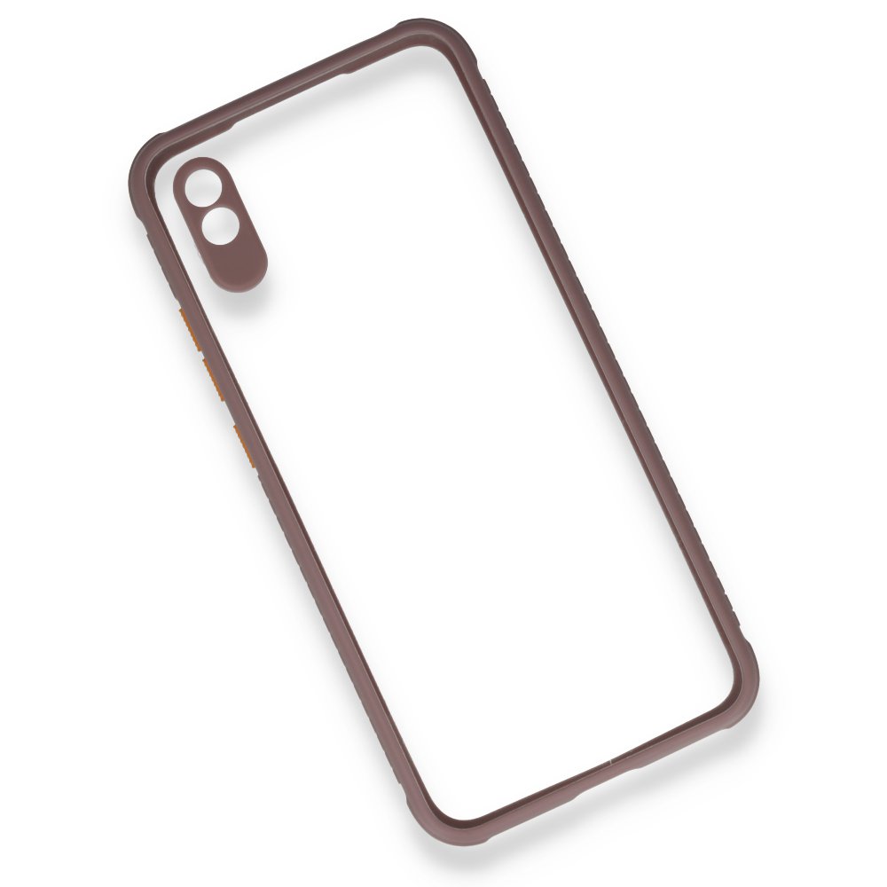 Newface Xiaomi Redmi 9A Kılıf Miami Şeffaf Silikon - Açık Mor