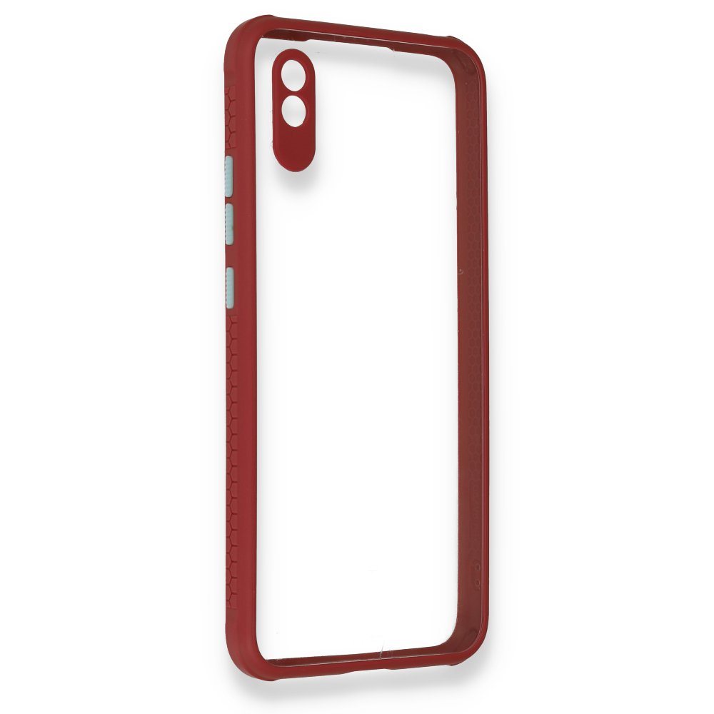 Newface Xiaomi Redmi 9A Kılıf Miami Şeffaf Silikon - Fuşya