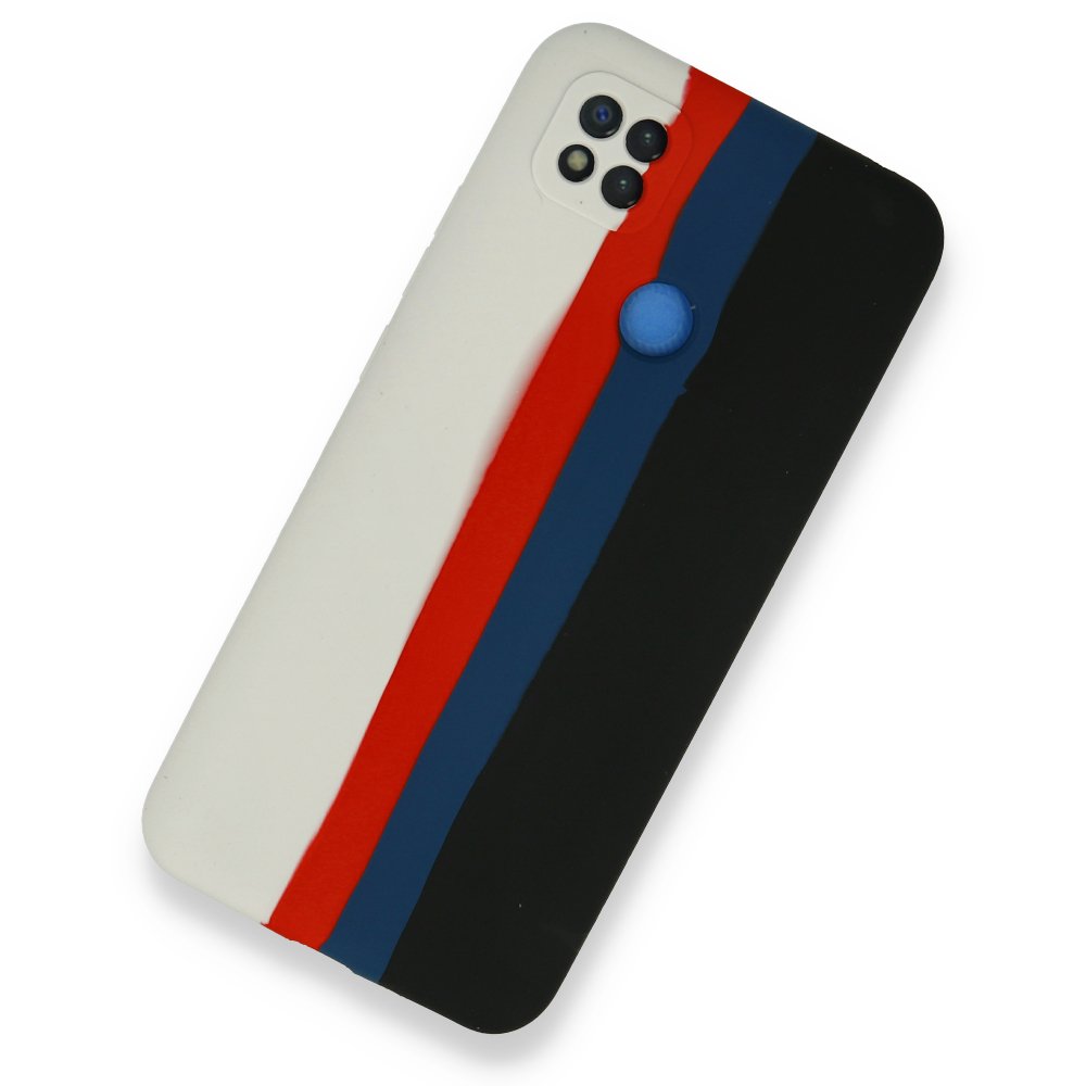 Newface Xiaomi Redmi 9C Kılıf Ebruli Lansman Silikon - Beyaz-Siyah