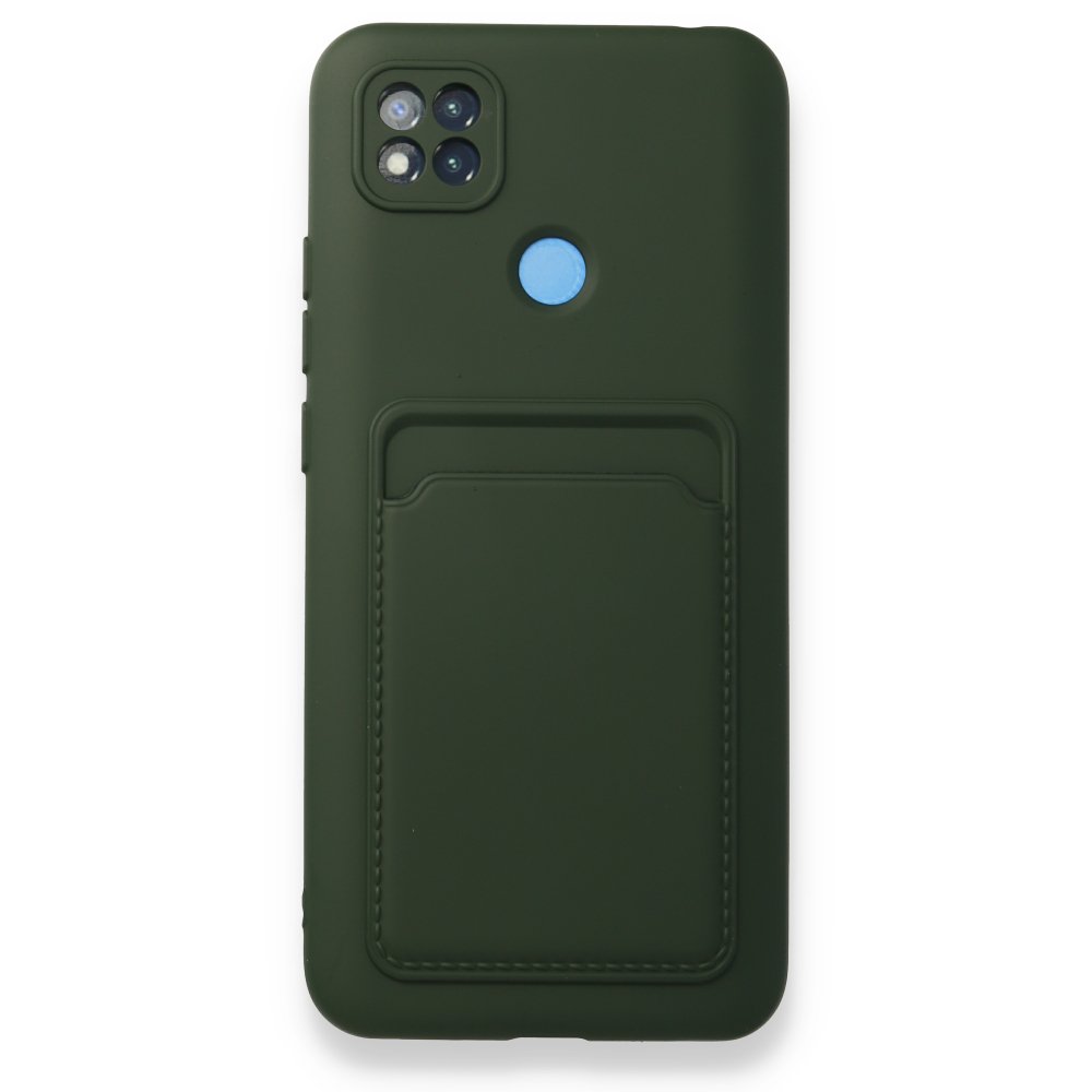 Newface Xiaomi Redmi 9C Kılıf Kelvin Kartvizitli Silikon - Koyu Yeşil