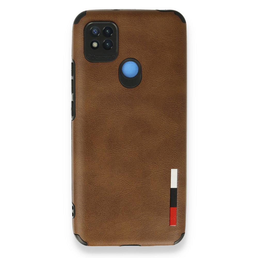 Newface Xiaomi Redmi 9C Kılıf Loop Deri Silikon - Kahverengi