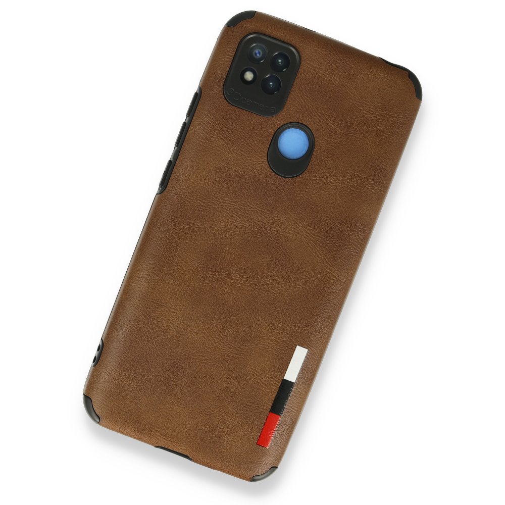 Newface Xiaomi Redmi 9C Kılıf Loop Deri Silikon - Kahverengi