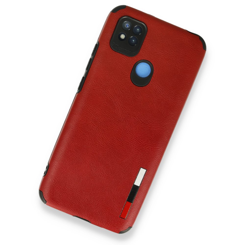 Newface Xiaomi Redmi 9C Kılıf Loop Deri Silikon - Kırmızı