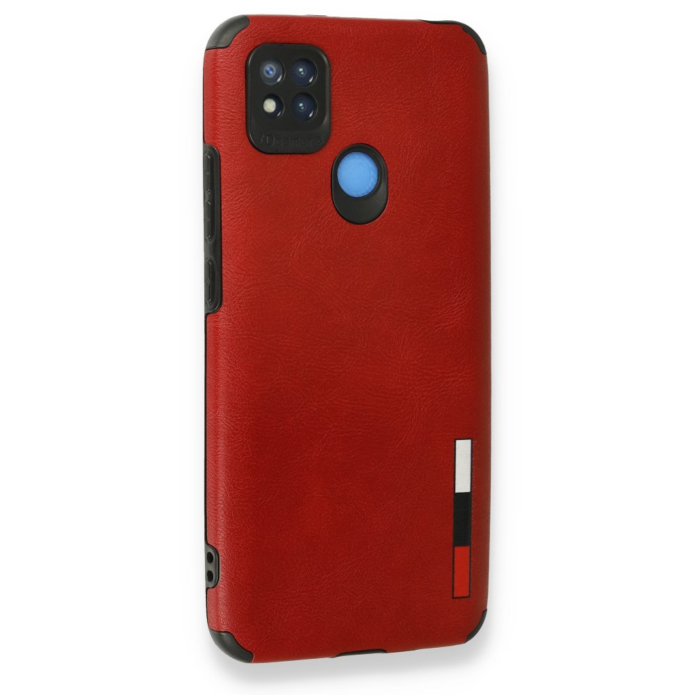 Newface Xiaomi Redmi 9C Kılıf Loop Deri Silikon - Kırmızı