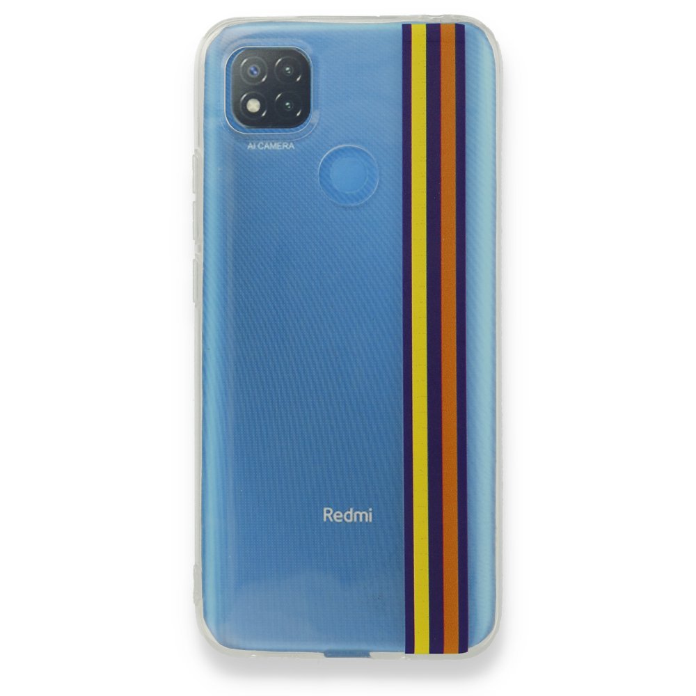 Newface Xiaomi Redmi 9C Kılıf Prime Silikon - Sarı-Turuncu