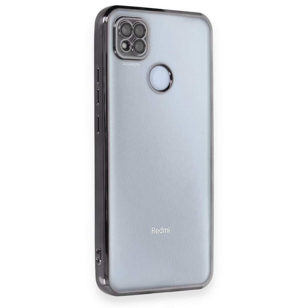 Newface Xiaomi Redmi 9C Kılıf Razer Lensli Silikon - Siyah
