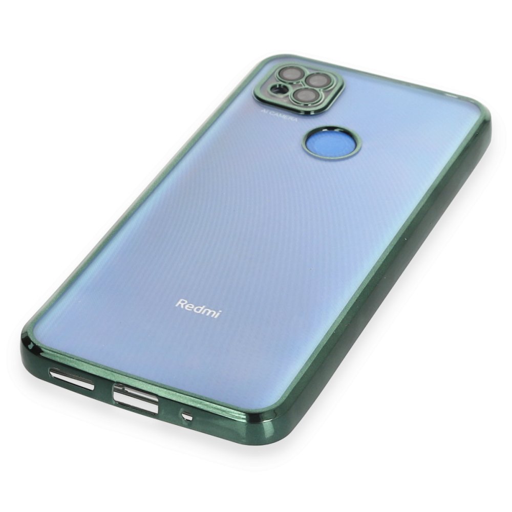 Newface Xiaomi Redmi 9C Kılıf Razer Lensli Silikon - Yeşil
