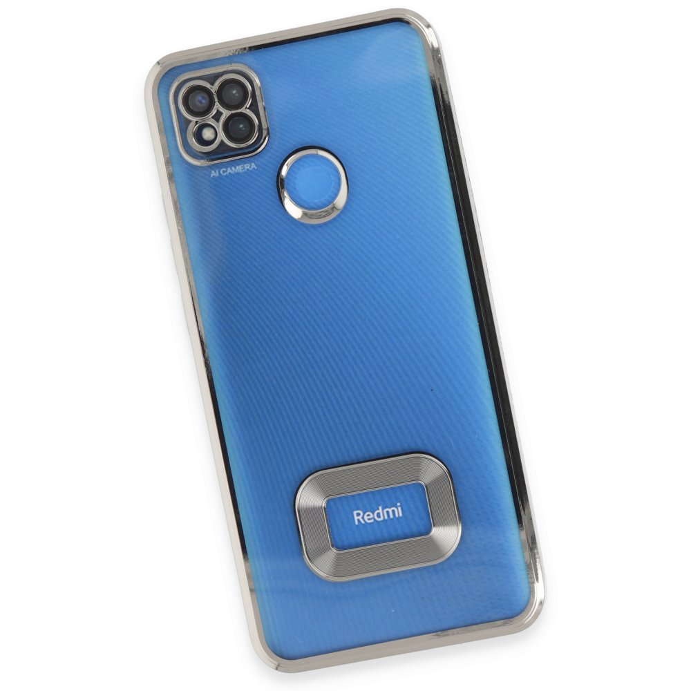 Newface Xiaomi Redmi 9C Kılıf Slot Silikon - Gümüş