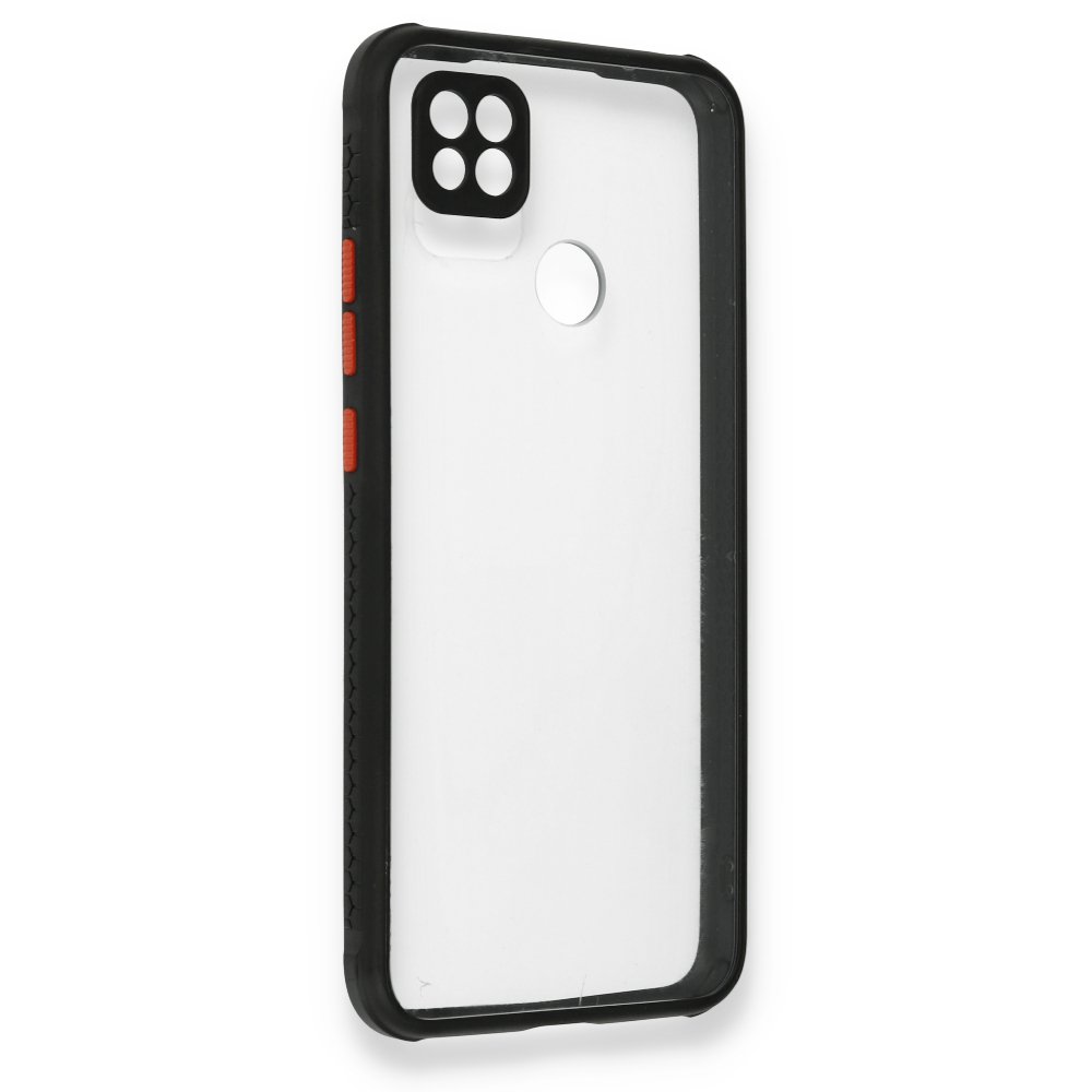 Newface Xiaomi Redmi 9C Kılıf Miami Şeffaf Silikon - Siyah